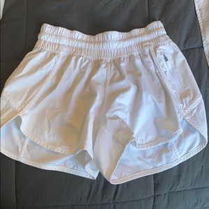 White lululemon tracker shorts